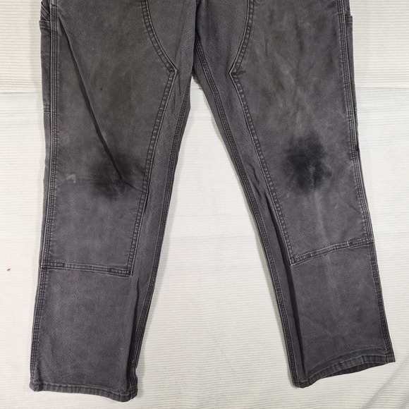 Carhartt Double Knee Work Pants 31x30 Relaxed Fit Gray Distressed Faded - Picture 4 of 12